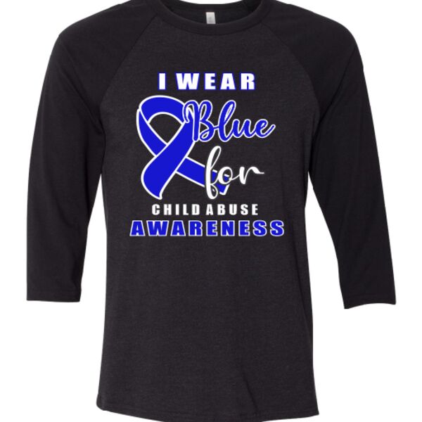 I Wear Blue Raglan  Thumbnail